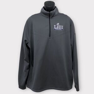 Nike Golf Dri-Fit Mens Super Bowl 53 LIII 2019 Grey 1/4 Zip Pullover Size XL